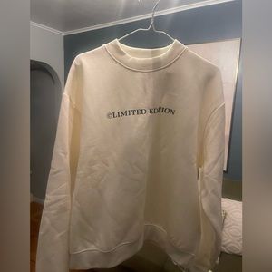 Brand New Limited Edition Crew Neck, White with Green lettering